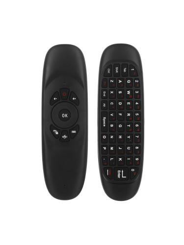 Универсално дистанционно DLFI C120, Air mouse, USB 2.4GHz, Микрофон, Черен - 13052