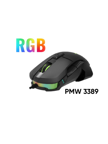 RGB геймърска безжична мишка Delux M629BU PMW3389