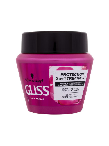 Schwarzkopf Gliss Supreme Length Protection 2-In-1 Treatment Маска за коса за жени 300 ml
