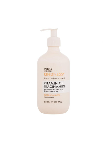 Baylis & Harding Kindness+ Vitamin C + Niacinamide Cleanse & Glow Hand Wash Течен сапун за жени 500 ml
