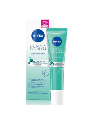 NIVEA DERMA Skin CLEAR Нощен ексфолиант за проблемна кожа 40