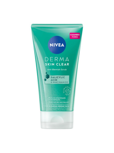 NIVEA DERMA Skin CLEAR Скраб срещу пъпки и черни точки 150мл