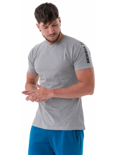 Nebbia Sporty Fit T-shirt Essentials Light Grey L Фитнес тениска
