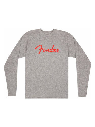 Fender Риза Spaghetti Logo LS Heather Gray S