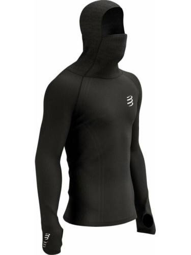 Compressport 3D Thermo UltraLight Racing Hoodie Black S Тениска с дълги ръкави за бягане