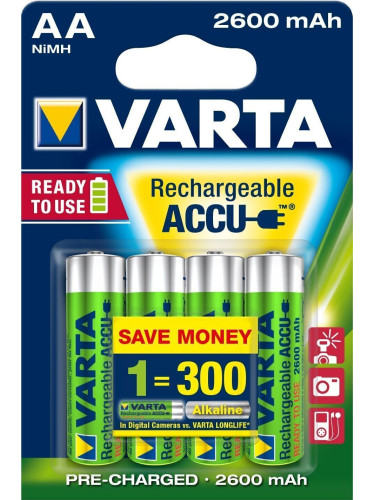 Varta HR06 Professional Accu 2600mAh 4 AA Батерии