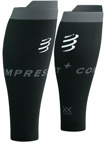 Compressport R2 Oxygen Black/Steel Grey T1 Покривала за прасци за бегачи