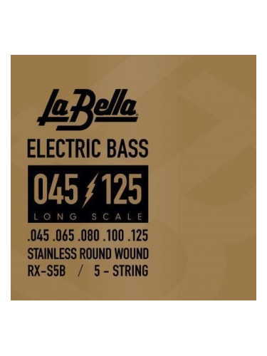 La Bella RX-S5B Bass RX Stainless Steel 45-65-80-100-125 Струни за 5-струнна бас китара