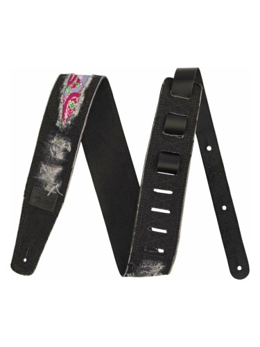 Fender Wrangler Ripped Paisley Denim Strap Колан за китара Black