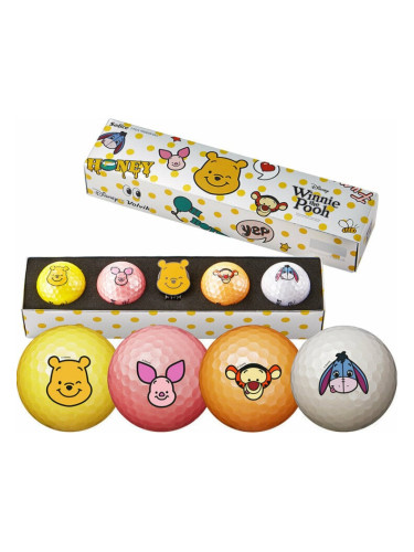 Volvik Solice Disney 4 Pack Golf Balls Winnie The Pooh Plus Ball Marker