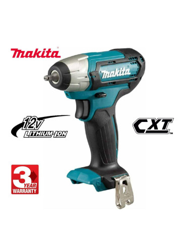 Гайковерт акумулаторен, ударен, Makita TW060DZ, 12V, CXT, 1/4", 60Nm