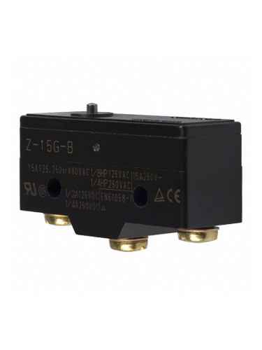 Краен изключвател, Z15G-B, SPDT-NO+NC, 15A/480VAC, щифт