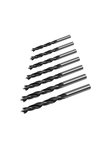 Комплект 7 спираловидни свредла, 3~10mm, за дърво, RB-1123, Rebel