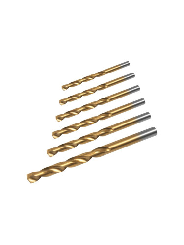 Комплект 6 спираловидни свредла, 2~8mm, за метал, RB-1122, Rebel