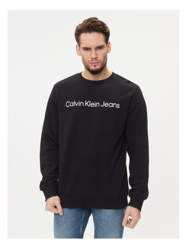 Calvin Klein Jeans Суитшърт J30J322549 Черен Regular Fit