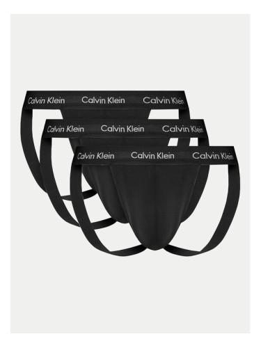 Calvin Klein Underwear Комплект 3 чифта слипове Jock Strap 000NB2623A Черен