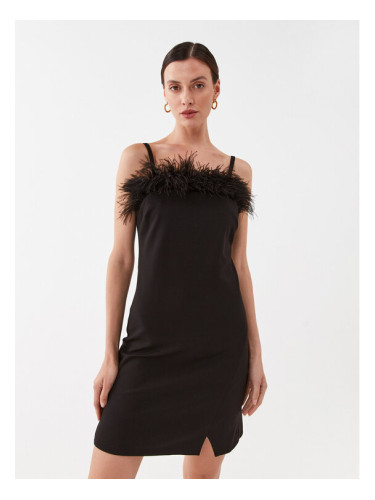 TWINSET Коктейлна рокля 232TP2490 Черен Slim Fit