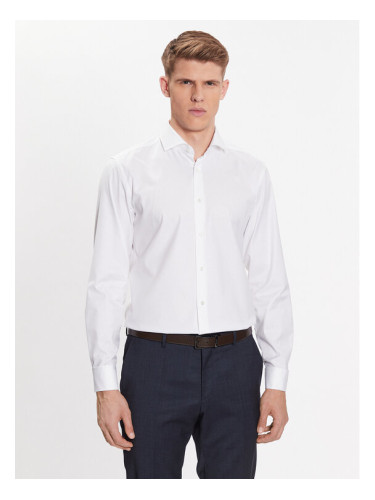 Boss Риза 50480101 Бял Slim Fit