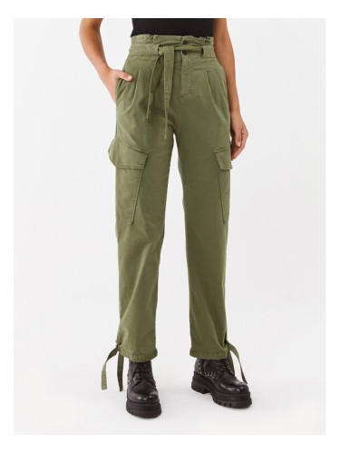 Pinko Текстилни панталони 101786 A15L Зелен Regular Fit