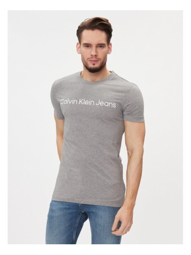 Calvin Klein Jeans Тишърт J30J322552 Сив Slim Fit