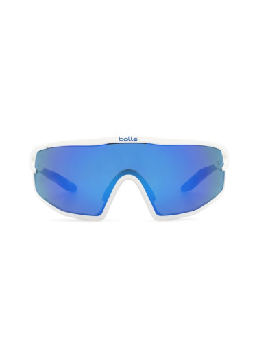 Bollé B-Rock Matte White - правоъгълна слънчеви очила, unisex, бели, огледални