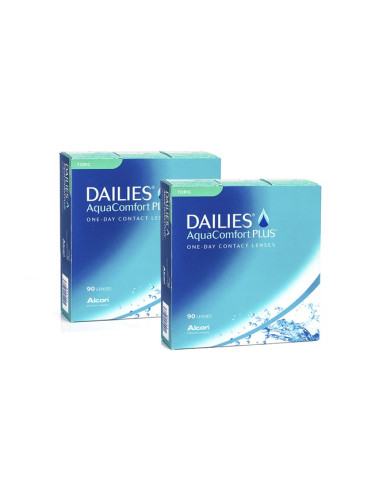 Dailies AquaComfort Plus Toric (180 лещи) - еднодневни контактни лещи, торични спорт, Nelfilcon A
