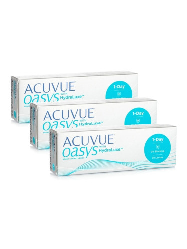 Acuvue Oasys 1-Day with HydraLuxe (90 лещи) - еднодневни контактни лещи, силикон-хидрогелови сферични спорт, Senofilcon A