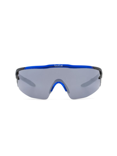Bollé Aeromax Matt Black/Blue - правоъгълна слънчеви очила, unisex, сини, огледални