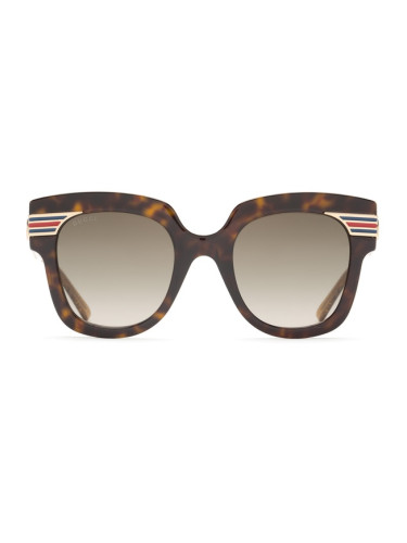 Gucci Gg0281S 002 50 - квадратна слънчеви очила, дамски, кафяви