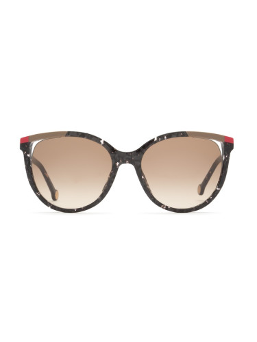 Carolina Herrera She822 0869 55 - квадратна слънчеви очила, дамски, кафяви