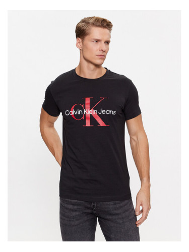 Calvin Klein Jeans Тишърт J30J320935 Черен Slim Fit