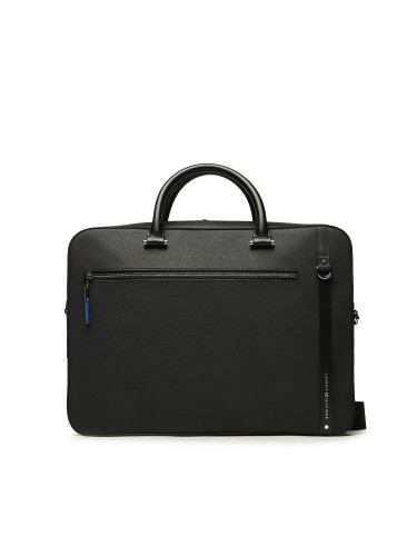 Чанта за лаптоп Tommy Hilfiger Th Bus Leather Slm Computer Bag AM0AM11290 Черен