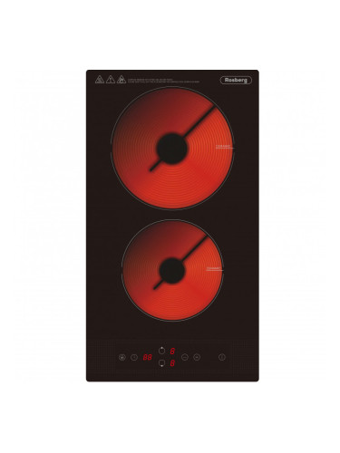 Керамичен плот за вграждане Oliver Voltz OV51445IR2, 3000W, Таймер, Защита от деца, Черен