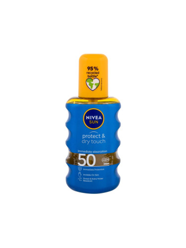Nivea Sun Protect & Dry Touch Invisible Spray SPF50 Слънцезащитна козметика за тяло 200 ml
