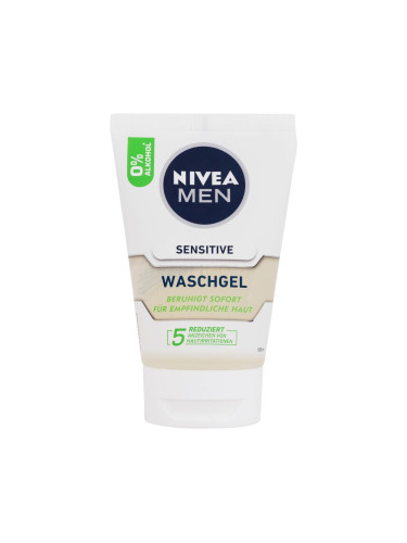 Nivea Men Sensitive Face Wash Почистващ гел за мъже 100 ml