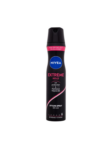 Nivea Extreme Hold Styling Spray Лак за коса за жени 250 ml