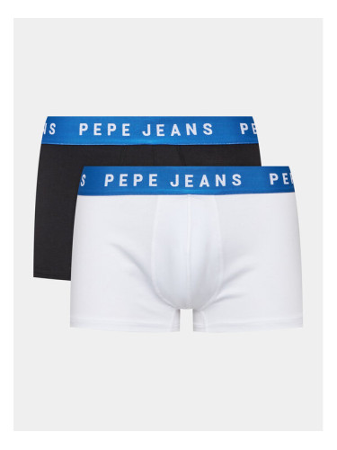 Pepe Jeans Комплект 2 чифта боксерки Logo Tk Lr 2P PMU10963 Бял