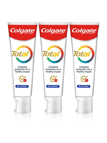 Colgate Total Whitening избелваща паста за зъби 3 x 75 мл.