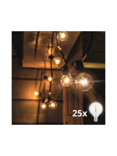 Solight WO794 - LED Екстериорни декоративни лампички GARLAND 25xE12 20м IP44 топло бели