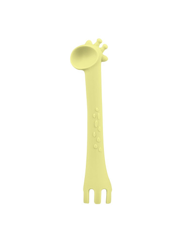 Лъжица силиконова Giraffe Yellow