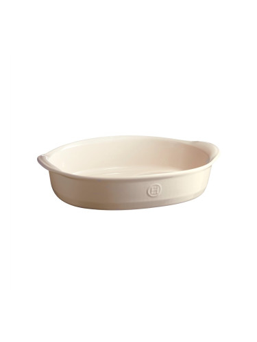 Керамична тава EMILE HENRY OVAL OVEN DISH овална - 35 х 22.5 см - цвят екрю