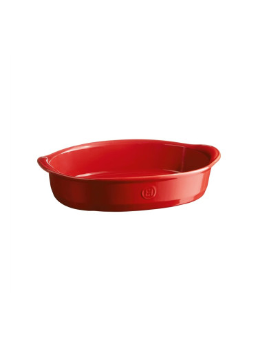 Керамична тава EMILE HENRY OVAL OVEN DISH овална - 35 х 22.5 см - цвят червен