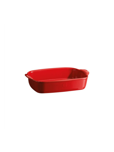 Керамична правоъгълна тава EMILE HENRY SMALL RECTANGULAR OVEN DISH малка - 30 х 19 см - цвят червен