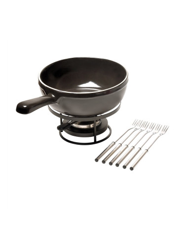 Керамичен сет за фондю EMILE HENRY FONDUE SET - Ø24 х 35 см - цвят черен