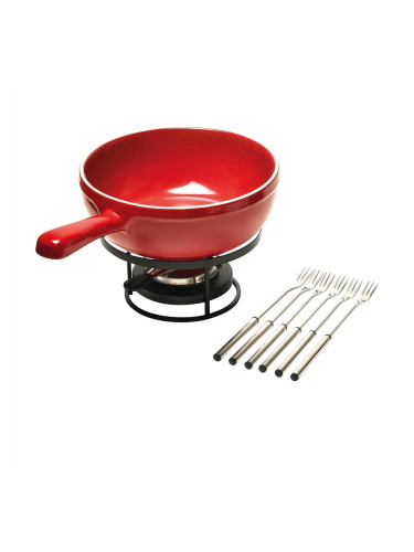 Керамичен сет за фондю EMILE HENRY FONDUE SET - Ø24 х 35 см - цвят червен