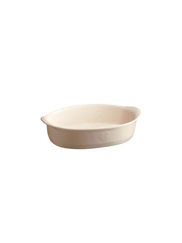 Керамична овална тава EMILE HENRY SMALL OVAL OVEN DISH малка - 27.5 х 17.5 см - цвят екрю