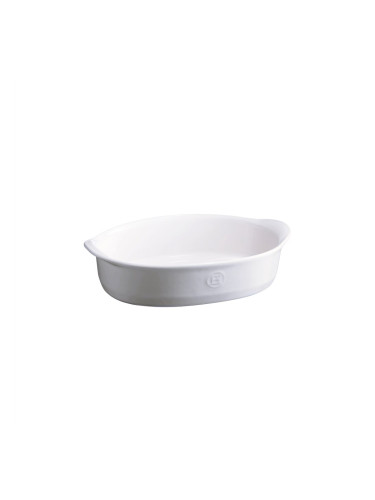 Керамична овална тава EMILE HENRY SMALL OVAL OVEN DISH малка - 27.5 х 17.5 см - цвят бял