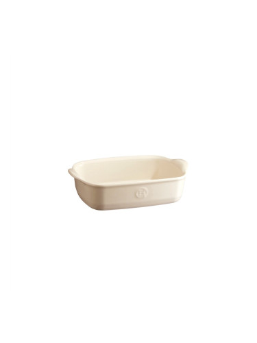 Керамична тава EMILE HENRY INDIVIDUAL OVEN DISH правоъгълна - 22 х 15 см - цвят екрю