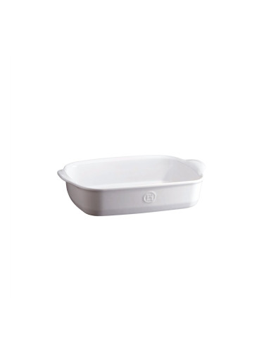 Керамична правоъгълна тава EMILE HENRY SMALL RECTANGULAR OVEN DISH малка - 30 х 19 см - цвят бял