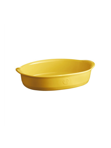 Керамична тава EMILE HENRY OVAL OVEN DISH овална - 35 х 22.5 см - цвят жълт